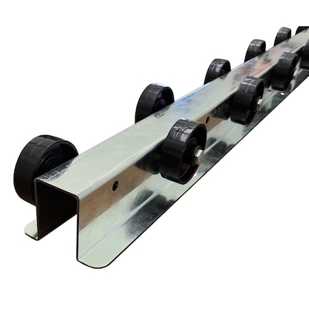 Ultimation Flow Rail, 5, Staggered Plastic Wheels ULT-FRP-GALV-5S